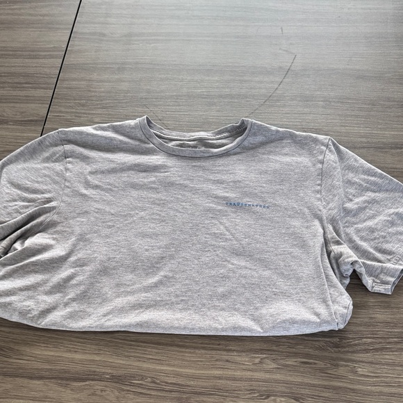 Travis Mathew Light Gray Tee with Blue Michigan Logo - Picture 3 of 4